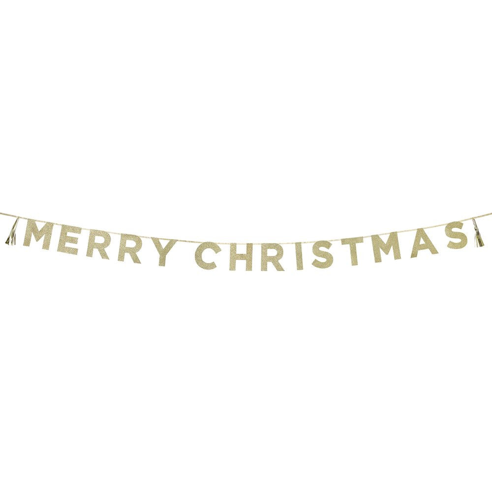 Merry Christmas Glitter Garland