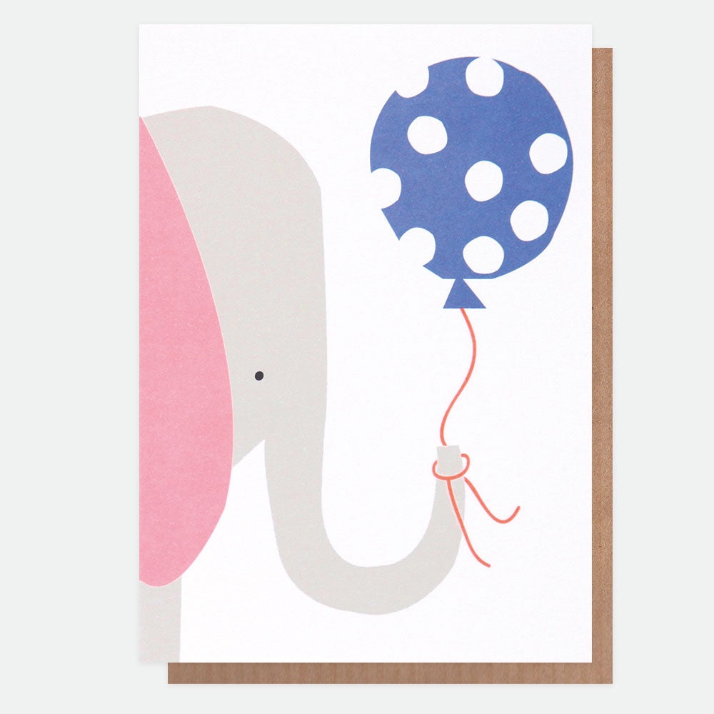 Elephant with Balloon Card