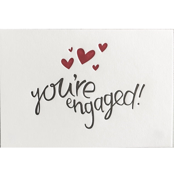 You're Engaged Letterpress Card