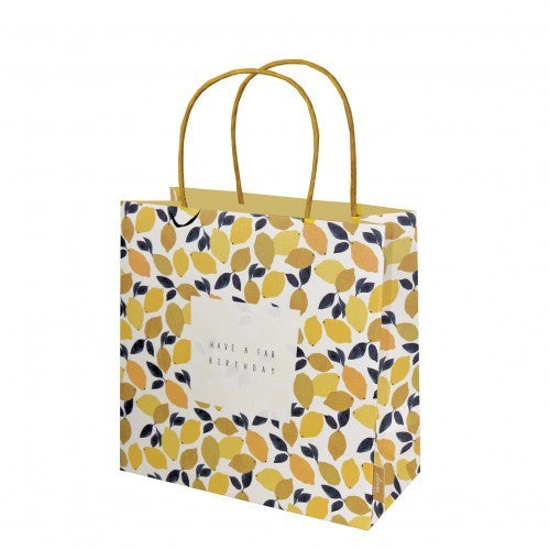 Have a Fab Birthday Lemons Medium Gift Bag