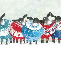 Wooly Jumpers and Reindeers Box of 16 Christmas Cards
