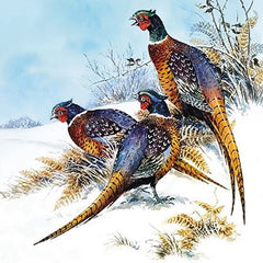 Pheasants in Bracken Christmas Card