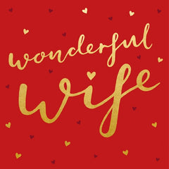 Wonderful Wife Cranberry Valentine's Card