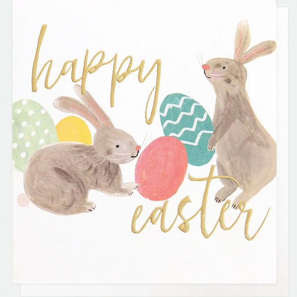 Happy Easter Rabbits Easter Card