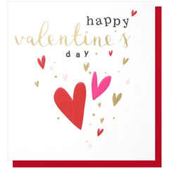 Happy Valentine's Day Heart Foiled Card