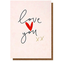 Love You xx Pink Card