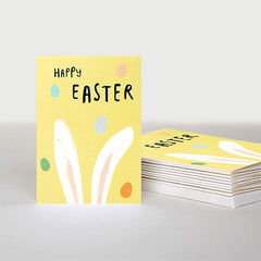 Happy Easter Bunny Ears Pack of 10 Cards