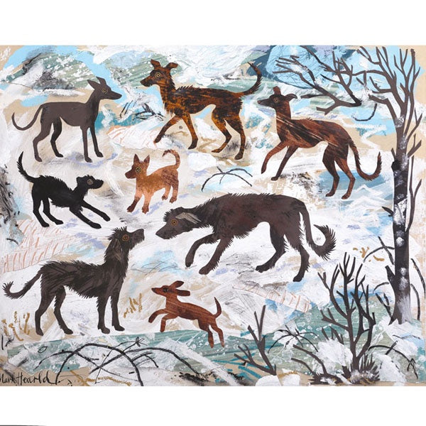 Hounds in the Snow Card