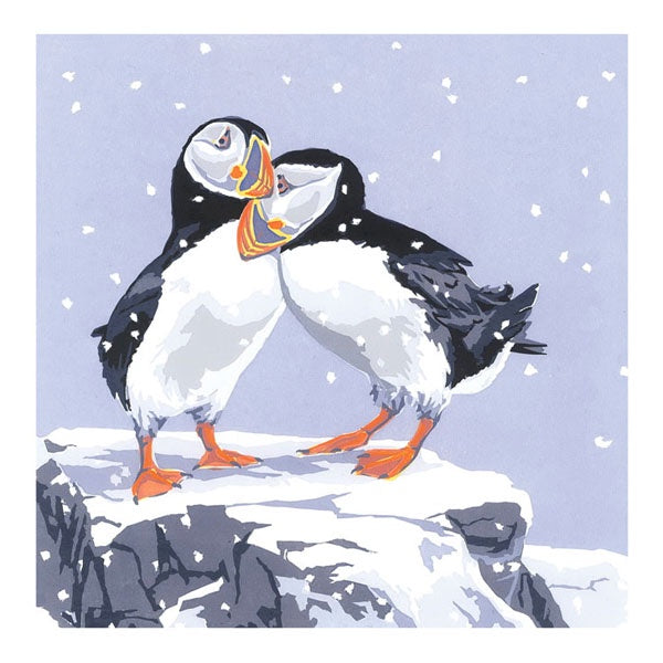 Snowy Puffins Card
