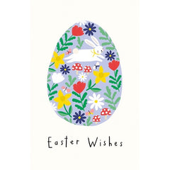 Lilac Egg and White Bunny Pack Of 6 Easter Cards