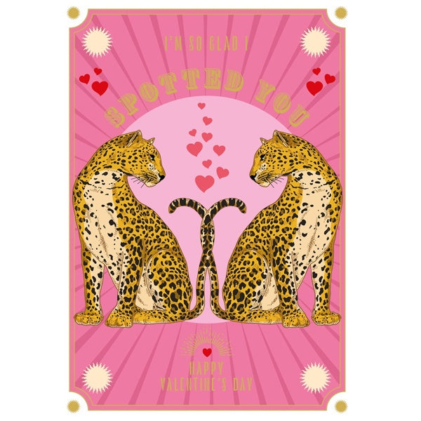 So Glad I Spotted You Leopards Valentine’s Day Card