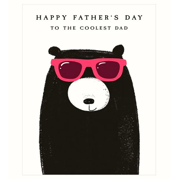 Coolest Dad Bear Father's Day Card Paper Tiger