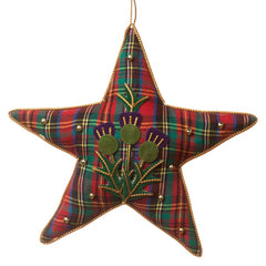 Tartan Star With Thistle Decoration