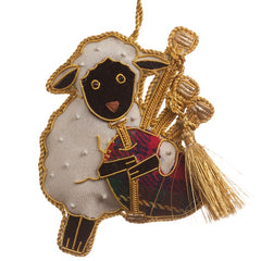 Sheep with Tartan Bagpipes Decoration