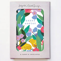 Happy Easter Chicks and Flowers Card Pack
