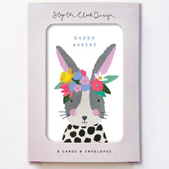 Happy Easter Bunny in Floral Headband Card Pack