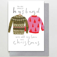 Lovely Husband Christmas Jumpers Card