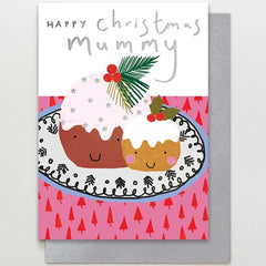 Happy Christmas Mummy Pudding Card