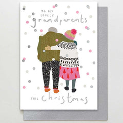 Lovely Grandparents Snowy Christmas Card