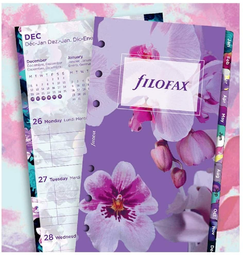 Filofax 2021 Personal Week to view Floral Refill