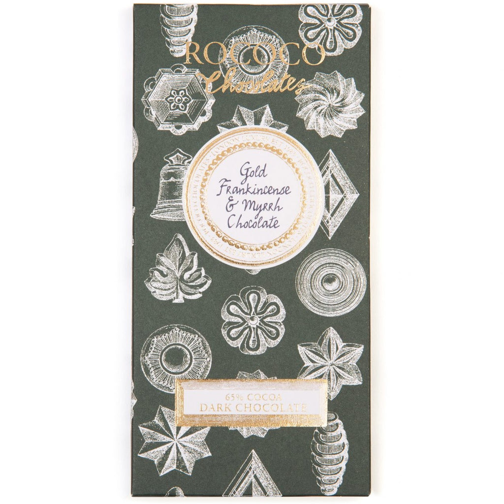 Rococo Dark Chocolate Gold, Frankincense & Myrrh Artisan Bar