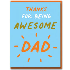 Thanks for Being Awesome Dad Father's Day Card
