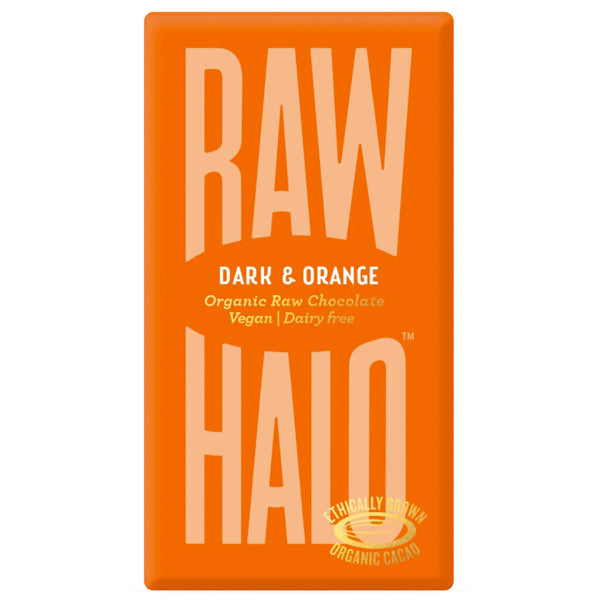 Raw Halo Dark & Sweet Orange Organic Chocolate Bar 35g