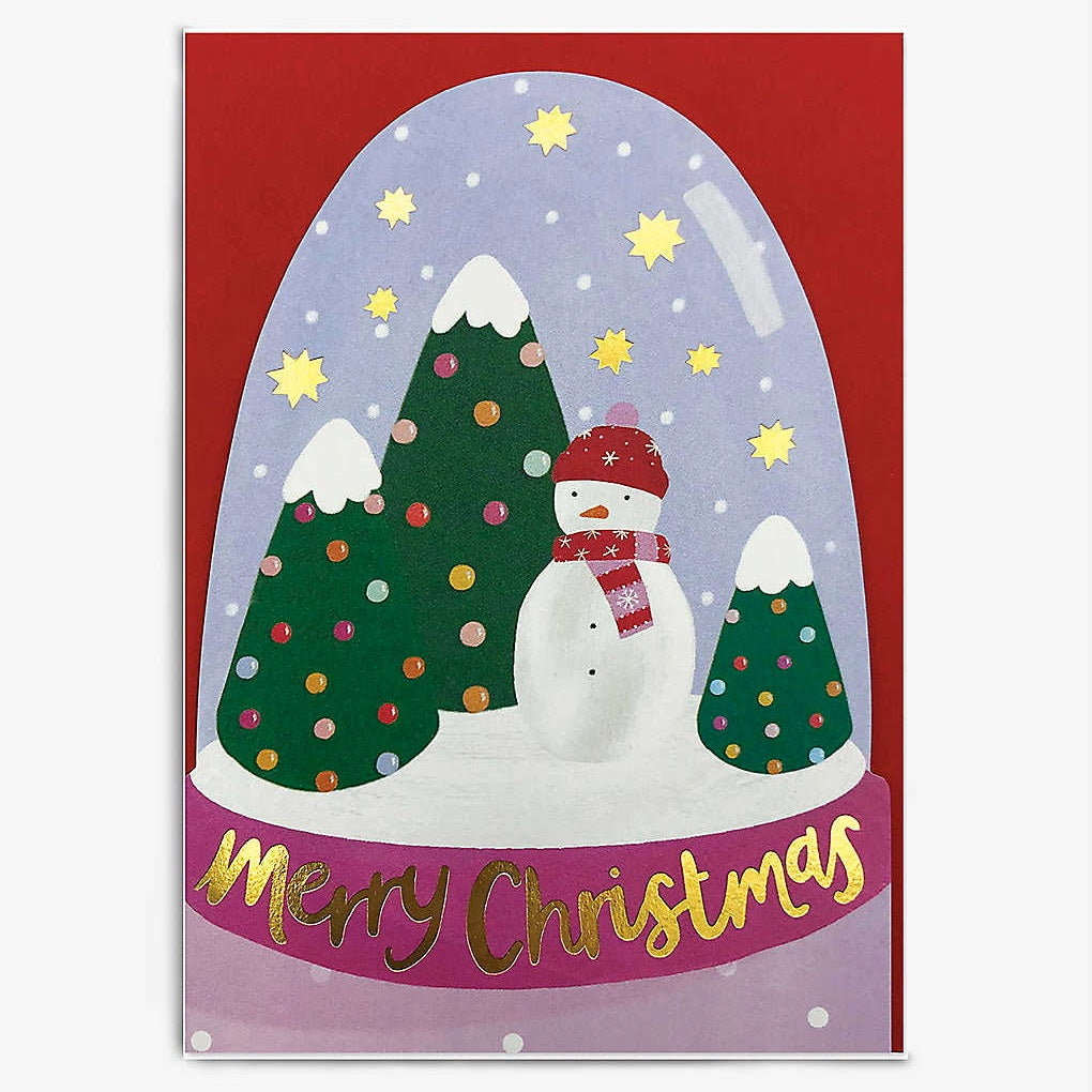 Snow Globe Merry Christmas Card