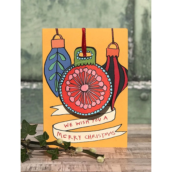 We Wish You a Merry Christmas Bauble Card
