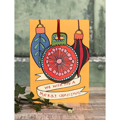 We Wish You a Merry Christmas Bauble Card