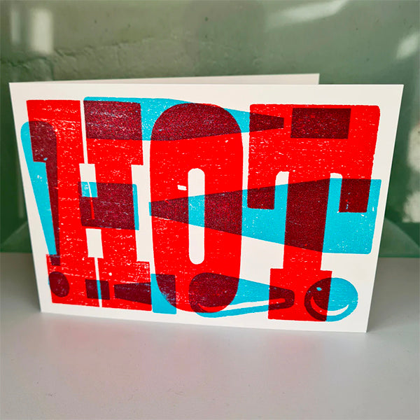 HOT letterpress card