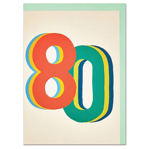 Age 80 Card - Paper Tiger