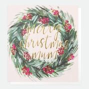 Merry Christmas Mum Wreath Card