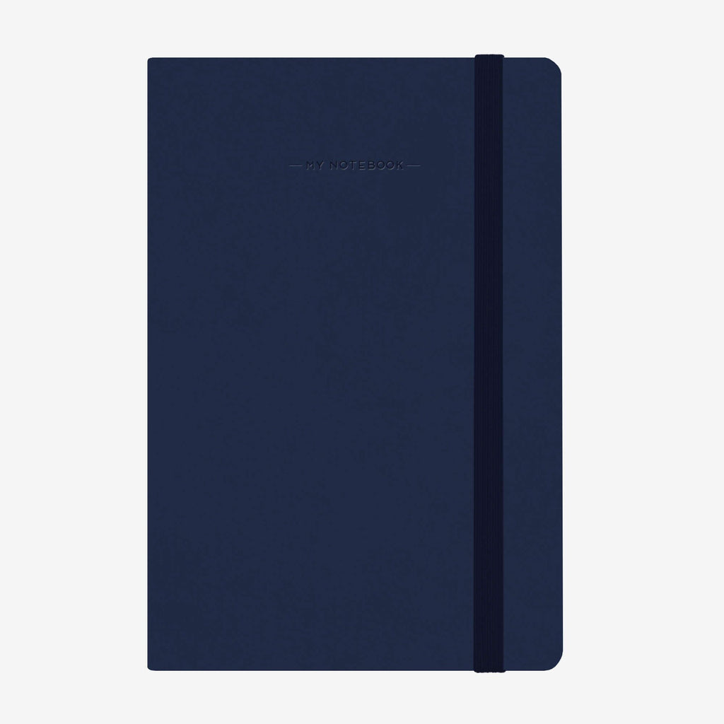 Medium Plain Navy Blue Notebook