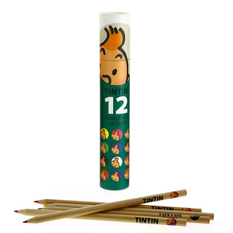Tintin - 12 Colour Pencils Green box