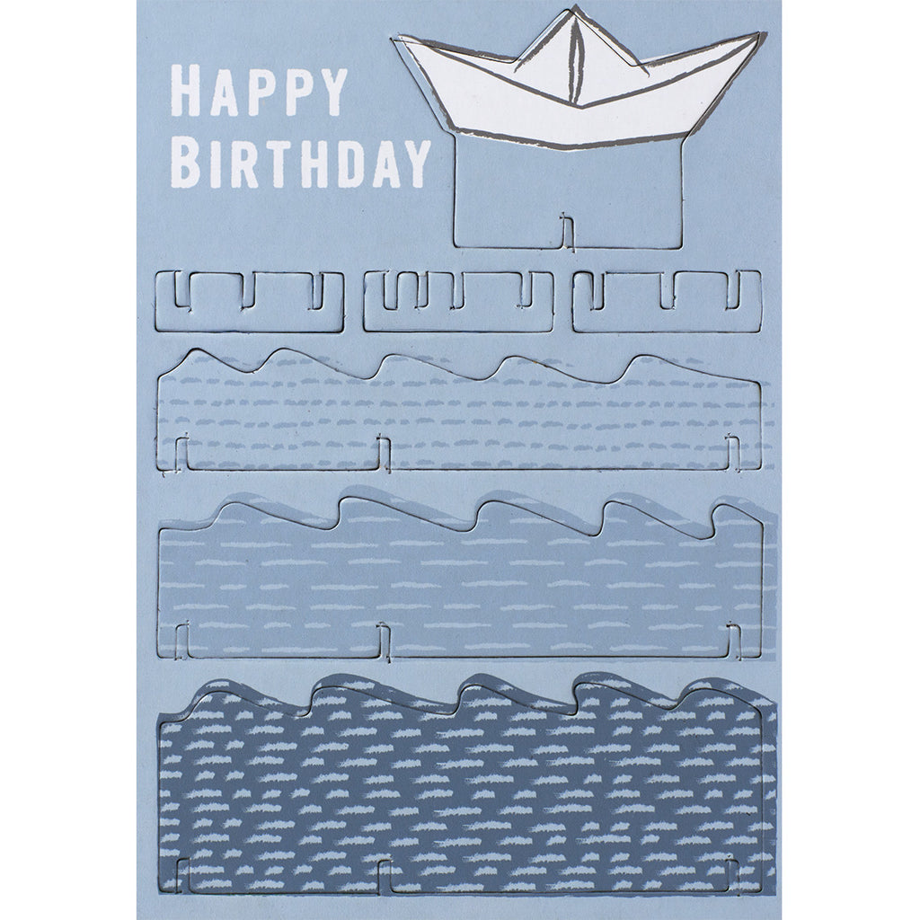 Happy Birthday Paper Boat 3D Card