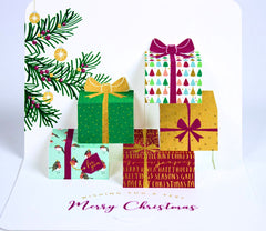 Pile of Presents Pop-Up Christmas Card