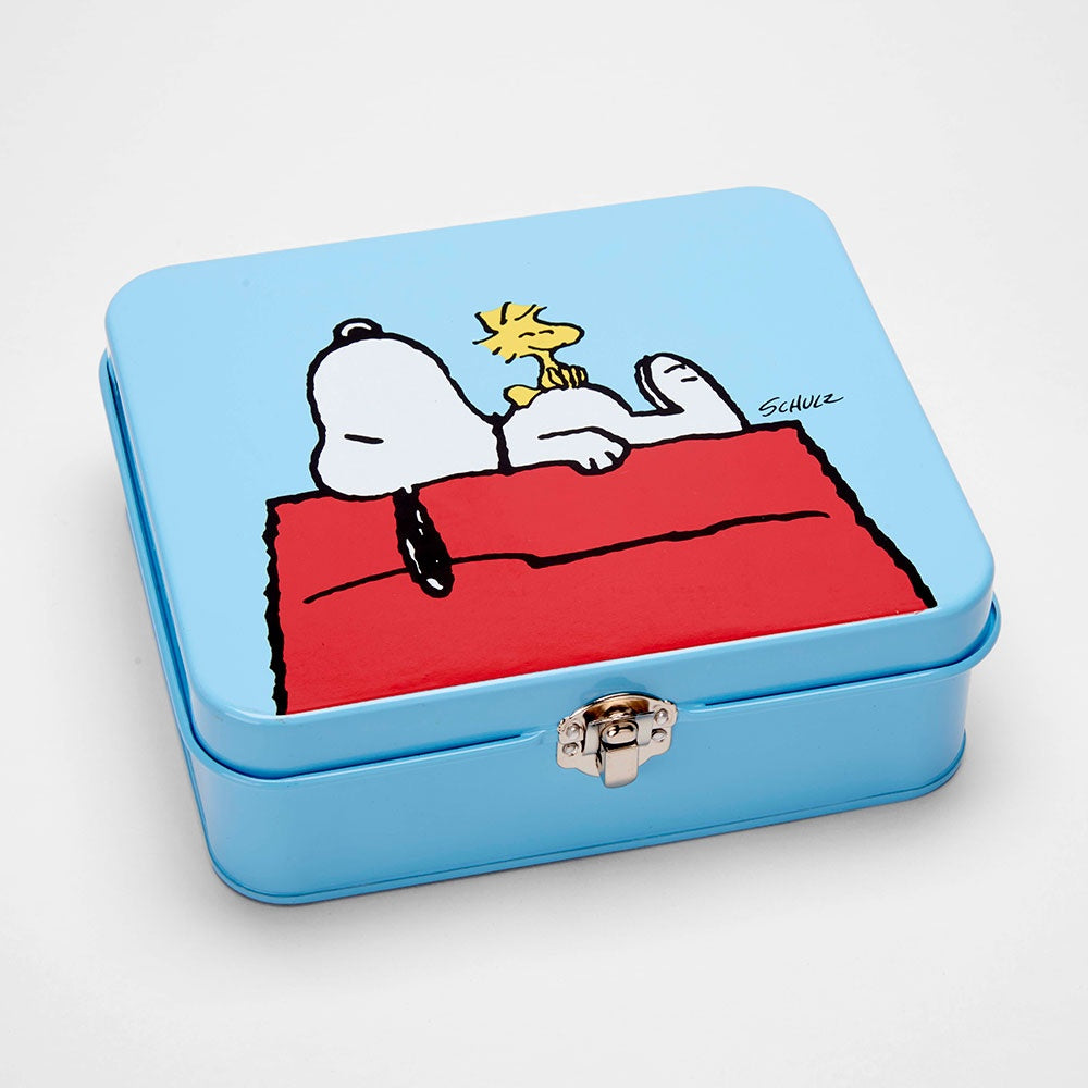 Snoopy and Woodstock Large Tin