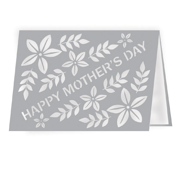 Happy Mother’s Day Floral Grey Lasercut Card