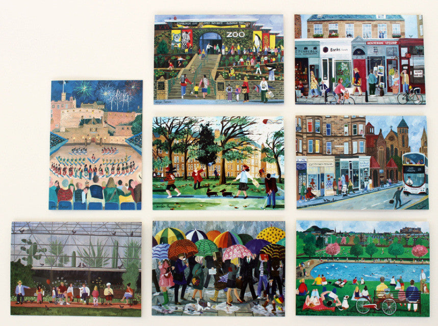 Edinburgh Notelets Pack of 8 - Paper Tiger