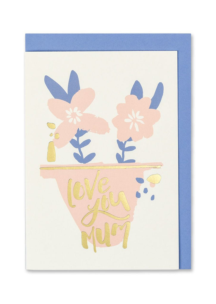 Love You Mum Flowerpot Card