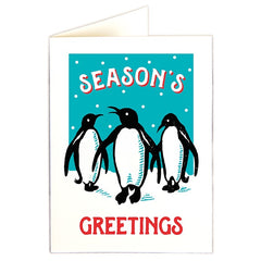 Season's Greetings Penguins Pack of 5 Cards