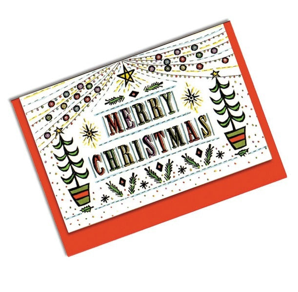 Trees Double Sided Christmas Card