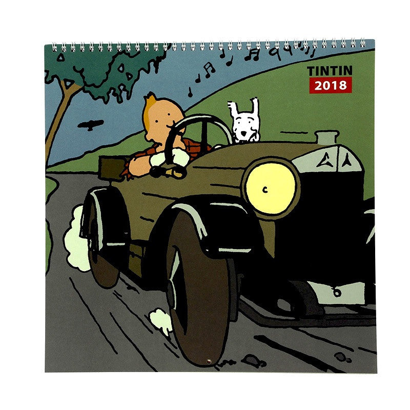 2018 Tintin Large Wall Calendar