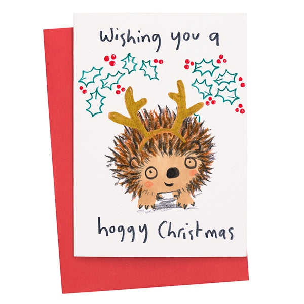 Wishing You A Hoggy Christmas Card