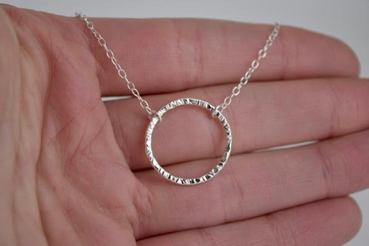 Faceted Circle Necklace