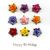 9 Small Flowers Birthday Card