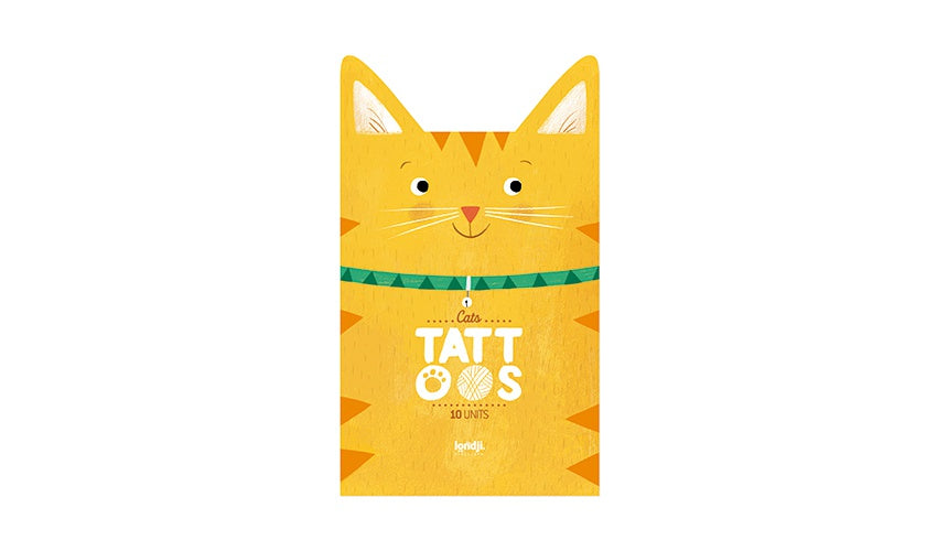 Temporary Tattoos Cats Set of 10