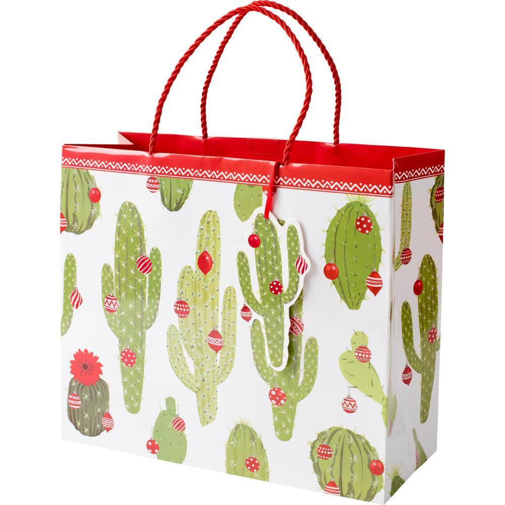 Merry Cactus Large Gift Bag