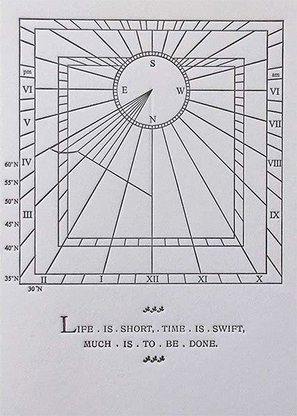 Life Is Short Sundial Card